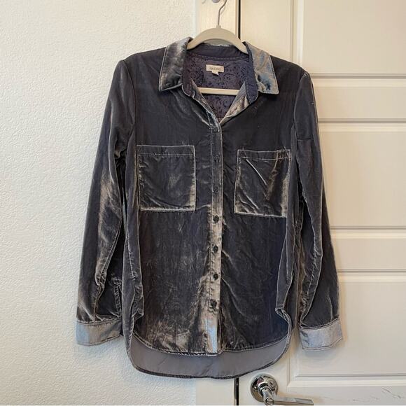 Anthro Pilcro Hadley Velvet Top - Picture 3 of 7